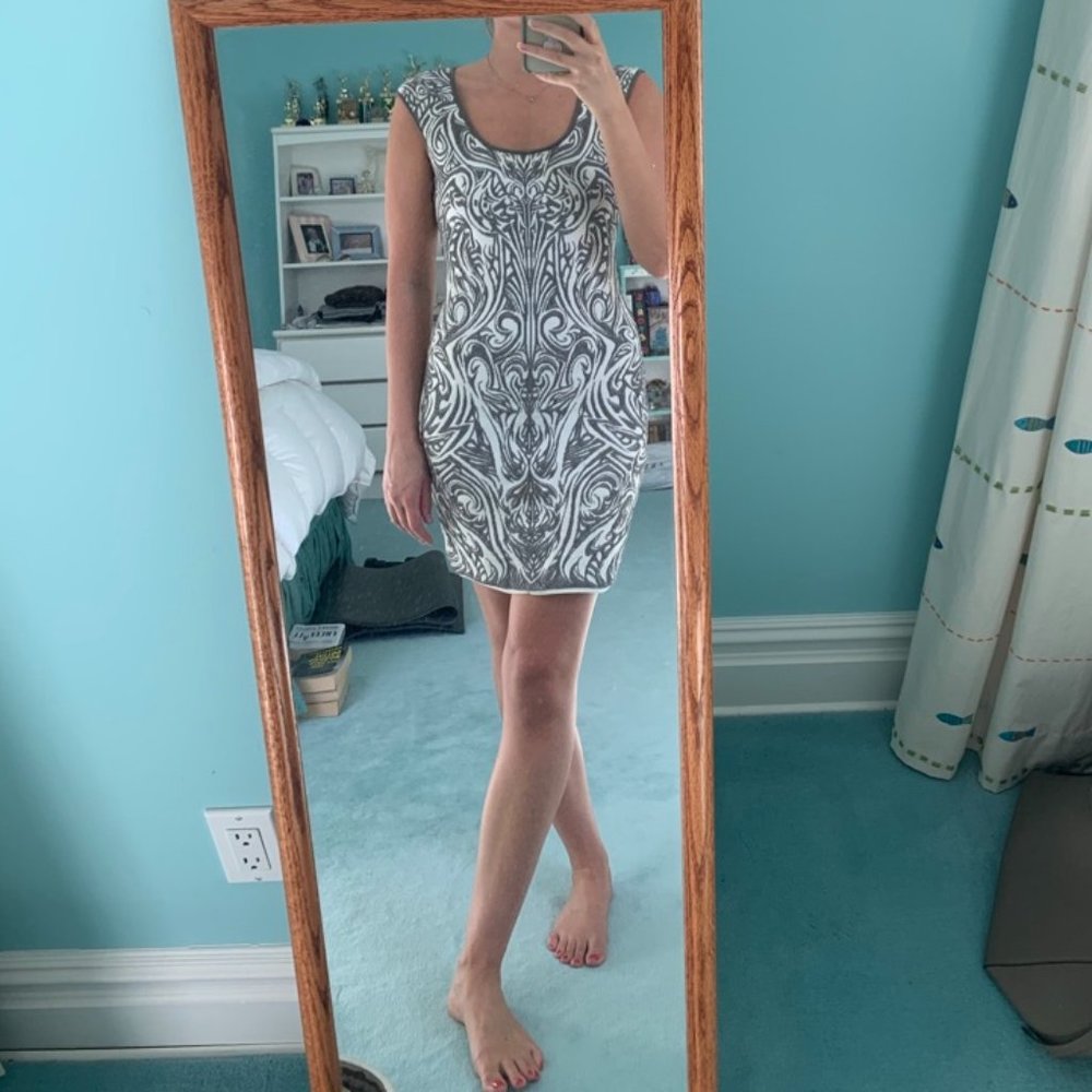 RVN Bodycon White / Silver Sexy Dress!